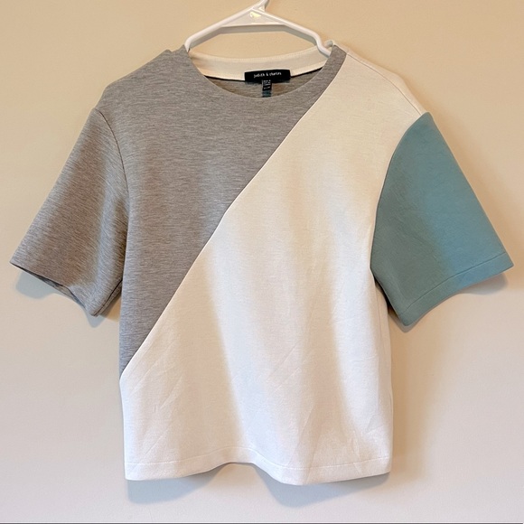 Judith & Charles Tops - Judith & Charles Colourblock Short Sleeve Tee